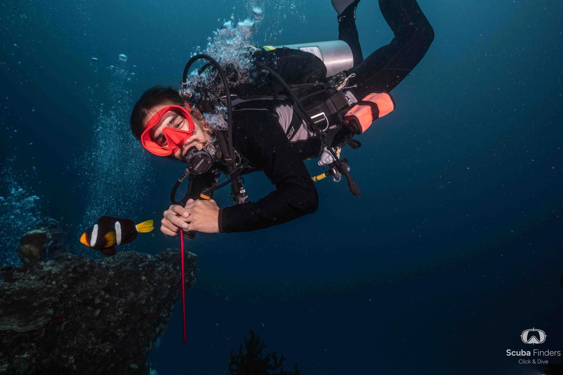 inmersión-en-ray-bay-tenerife-dive-spot-tenerife-scuba-finders-con-equipo