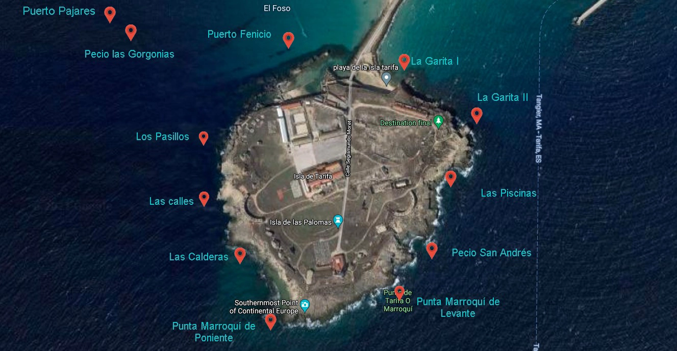 Mapa Tarifa Buceo Mapa Tarifa Buceo